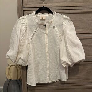 Sezane size 36 Embroidered Blouse